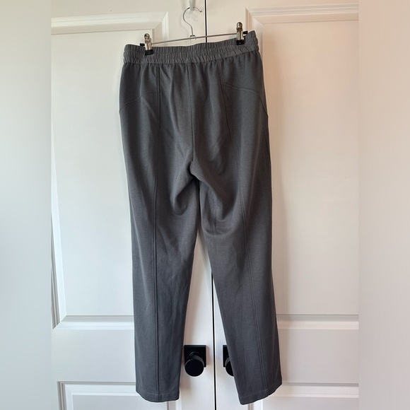Massimo Dutti Women’s Drawstring Straight Leg Trousers Charcoal Gray (Size M) - Picture 2 of 11